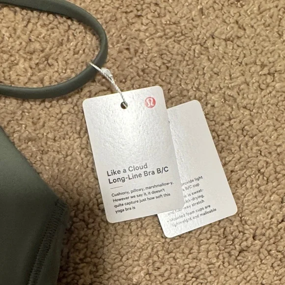 lululemon Olive Green Strappy Longline Bralette - Picture 2 of 2